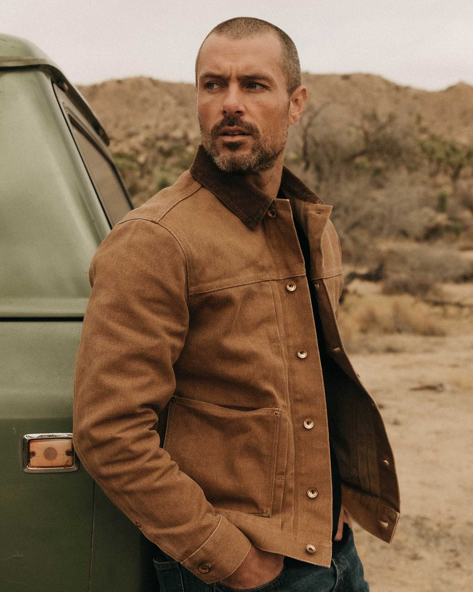 The Ryder Jacket in Tobacco Chipped Canvas